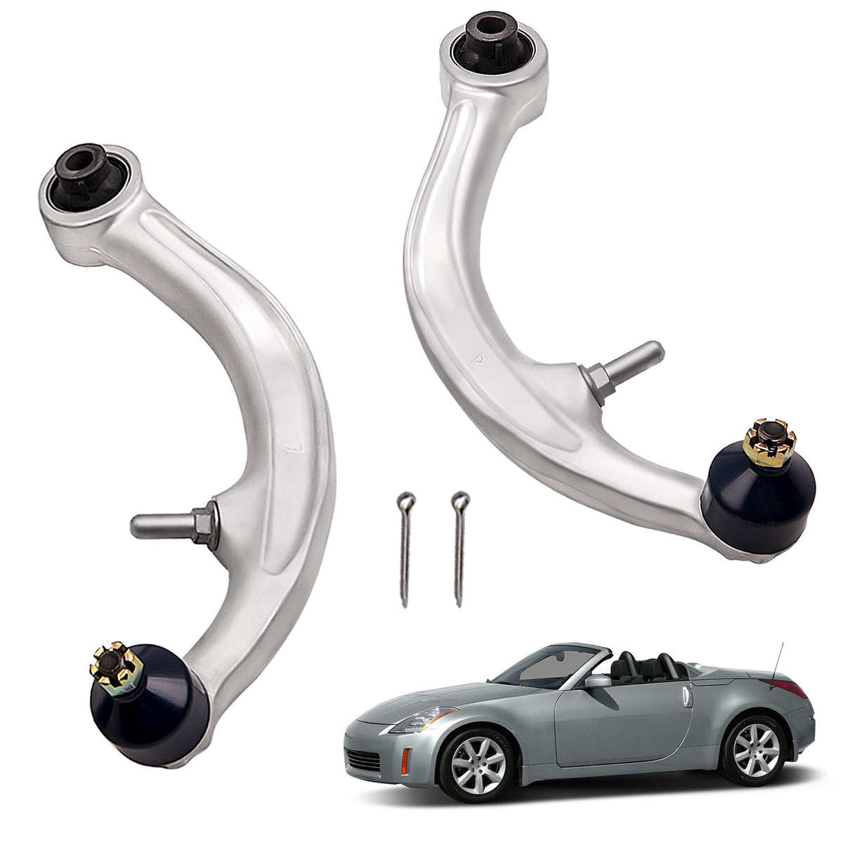 2 Pcs Front Lower Rearward Control Arms compatible For Infiniti G35 03-07 Base Coupe RWD