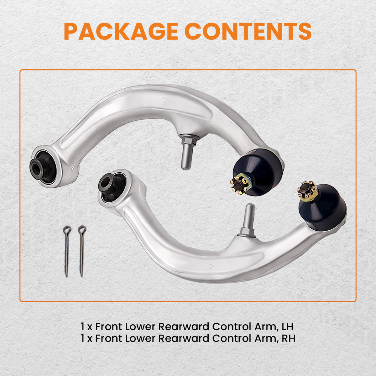 2 Pcs Front Lower Rearward Control Arms compatible For Infiniti G35 03-07 Base Coupe RWD