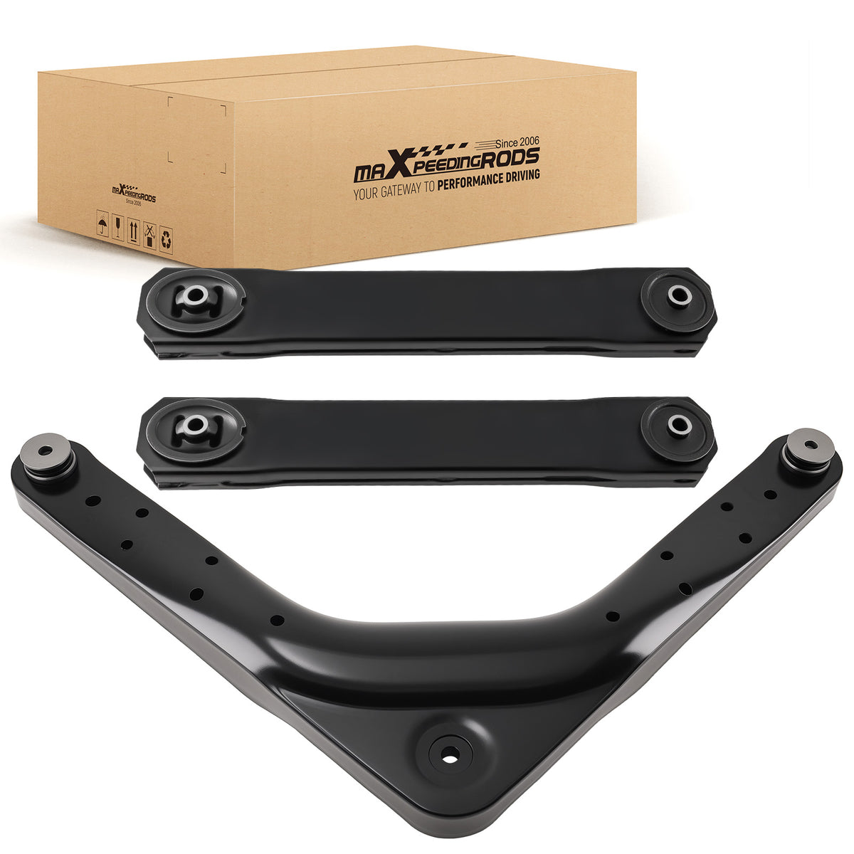 3x Rear Upper Lower Control Arms Suspension Kit For 1999 -04 compatible For Jeep Grand Cherokee
