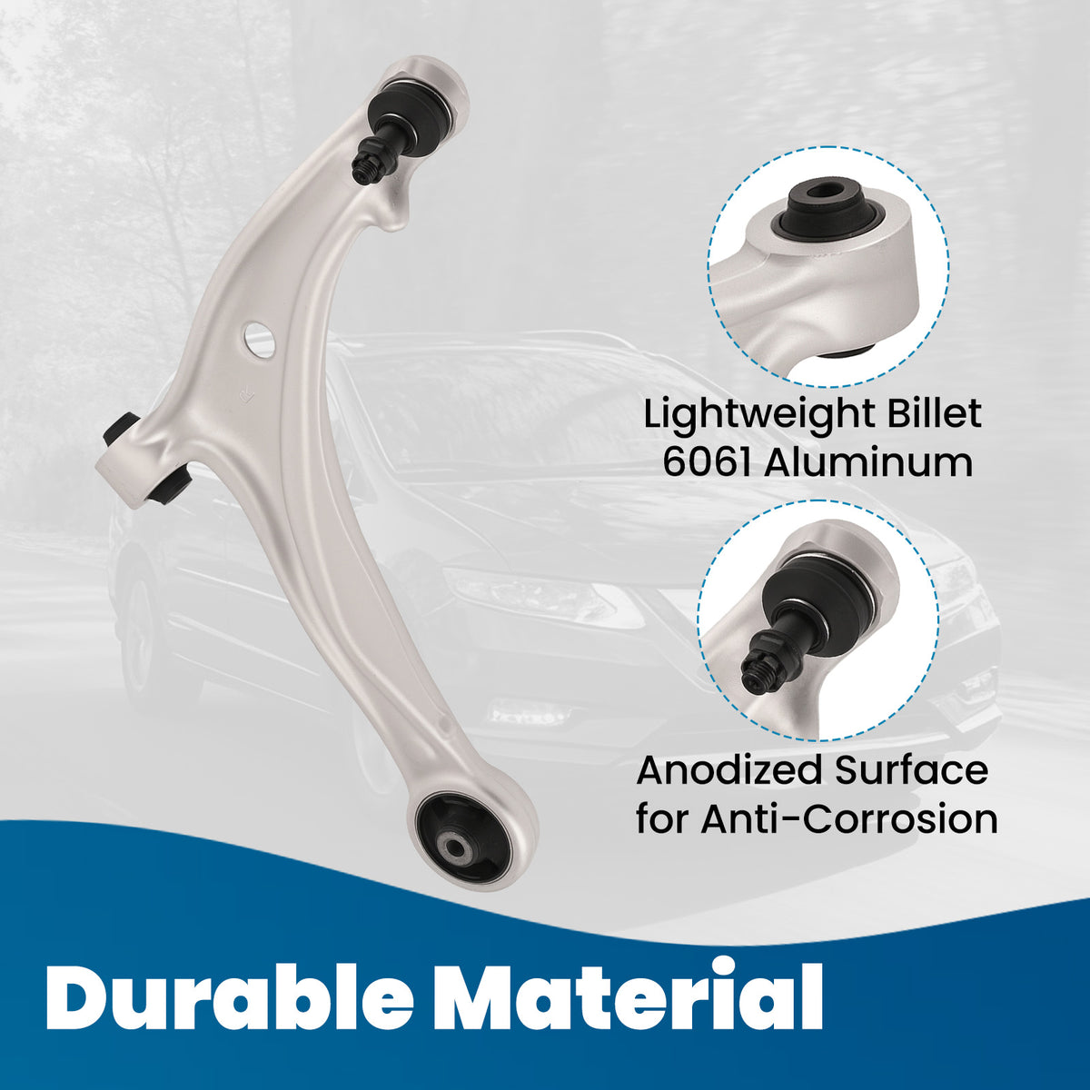 Front Right Lower Control Arm w/ Ball Joint For 2005-2010 compatible For Honda Odyssey D601008