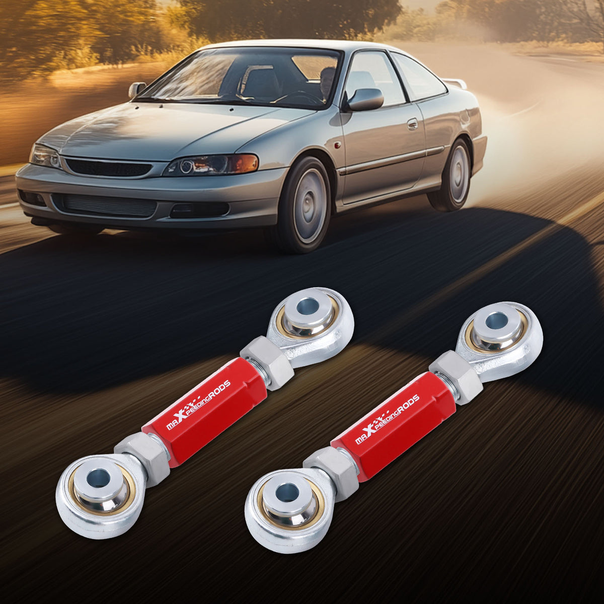 2xAlignment Kit Adjustable Rear Toe Arms For 1988-2000 compatible For Honda Civic del Sol CRX