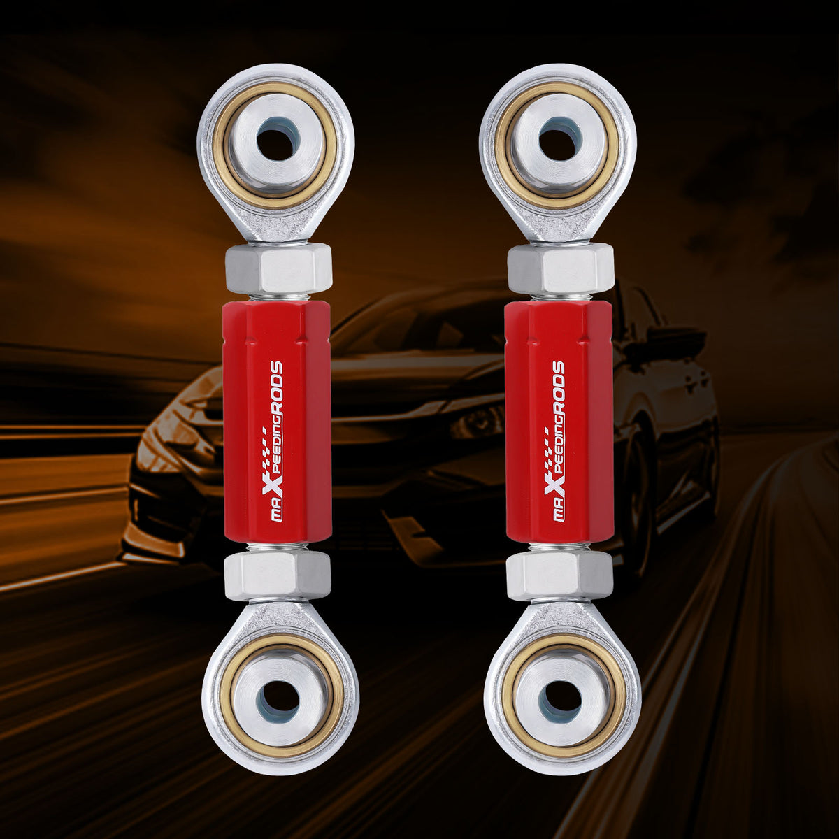 2xAlignment Kit Adjustable Rear Toe Arms For 1988-2000 compatible For Honda Civic del Sol CRX