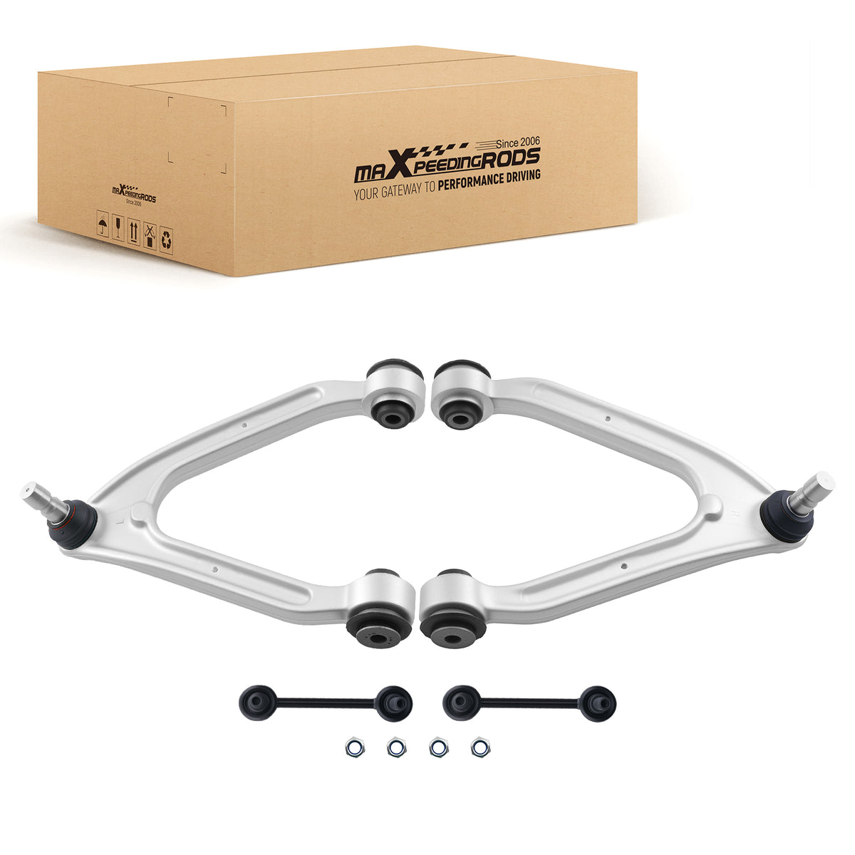 4Pcs Front Upper Control Arms Kit For 2006 2007-2009 2010 compatible For Hummer H3 H3T K621676