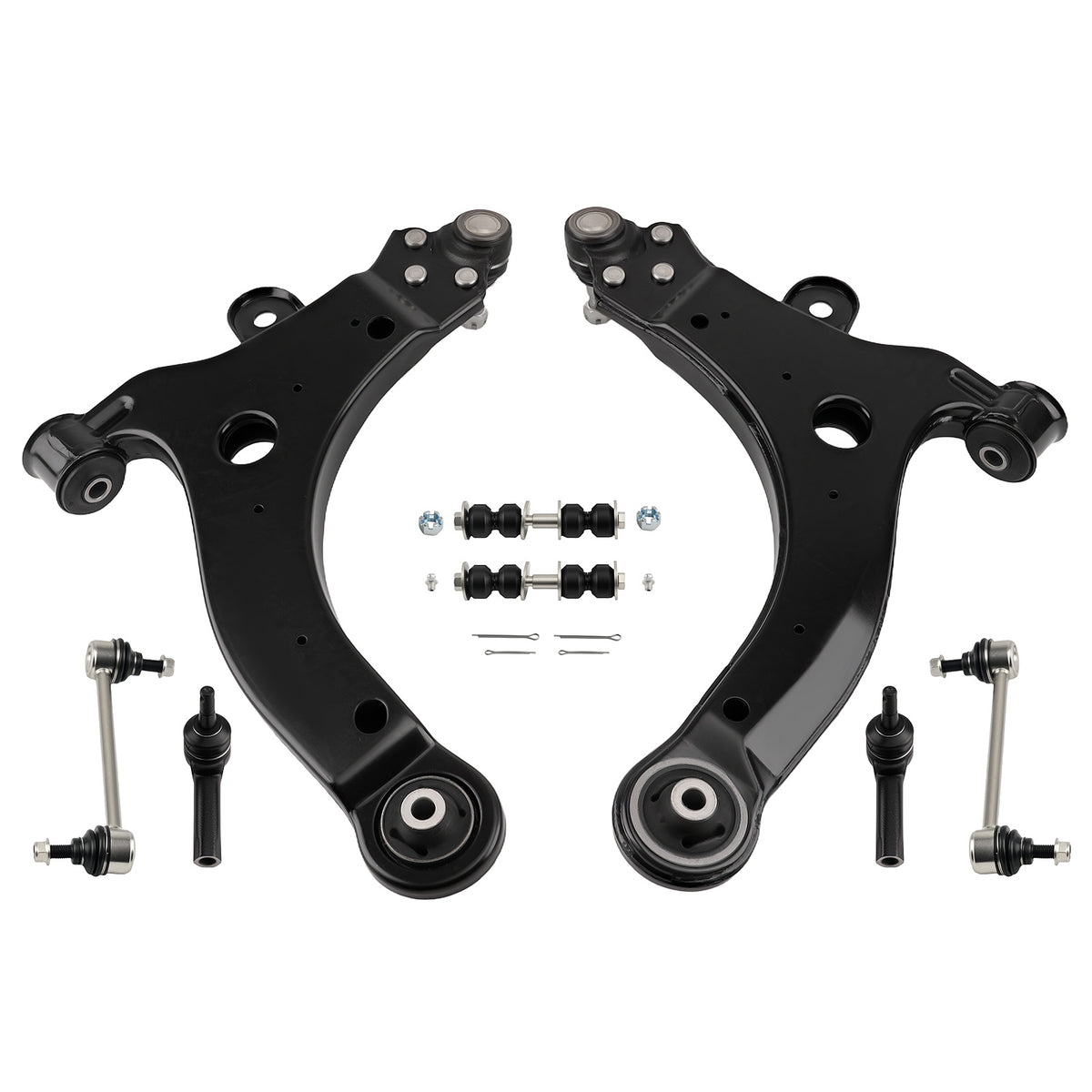 Front Lower Control Arms Tie Rods Sway Bars compatible For Buick Lacrosse Allure 2005-2009