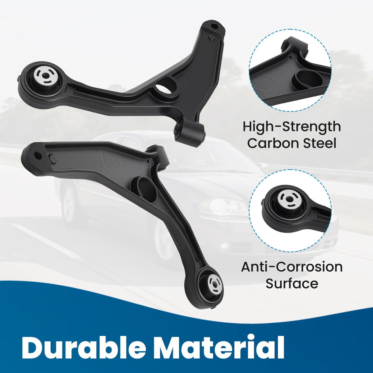 Front LHRH Lower Control Arm compatible For Chrysler 200 Sebring compatible For Dodge Avenger Journey