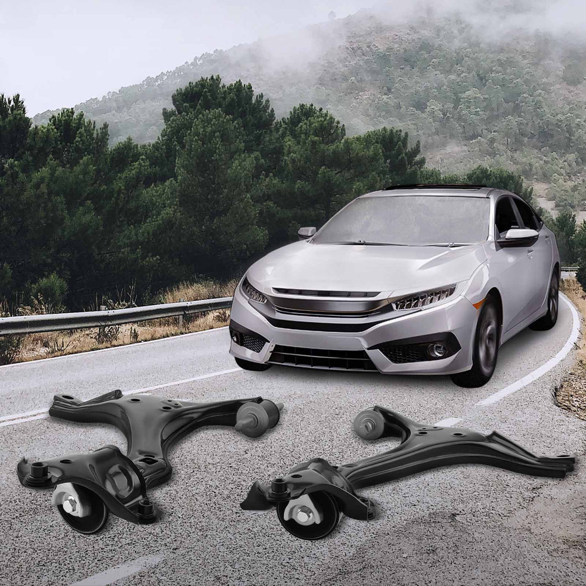 Front Lower Control Arms Left & Right For 2013 2014 2015-2017 compatible For Honda Accord TLX