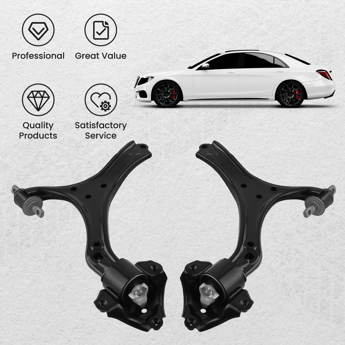 Front Lower Control Arms Left & Right For 2013 2014 2015-2017 compatible For Honda Accord TLX