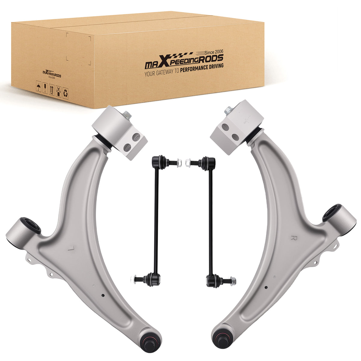 4pcs Front Control Arms w/Ball Joint Suspension Kit For 2013-2015 compatible For Chevy Malibu