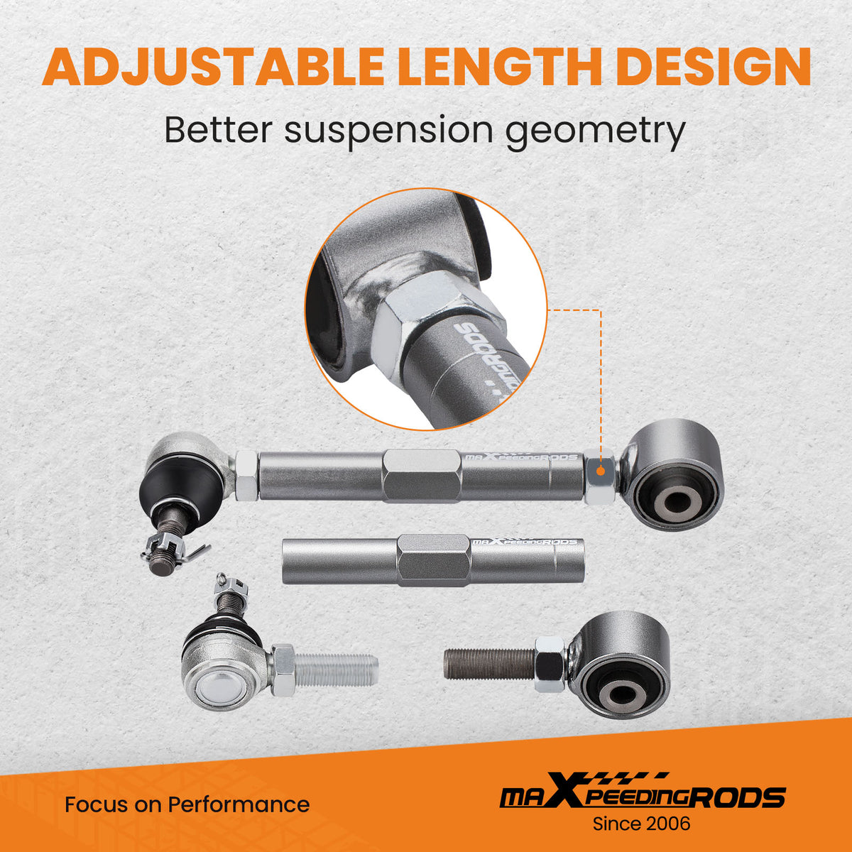 Pair Adjustable Rear Toe Arms Kits compatible For Lexus IS300 GS300 GS400 GS430 2001-2005