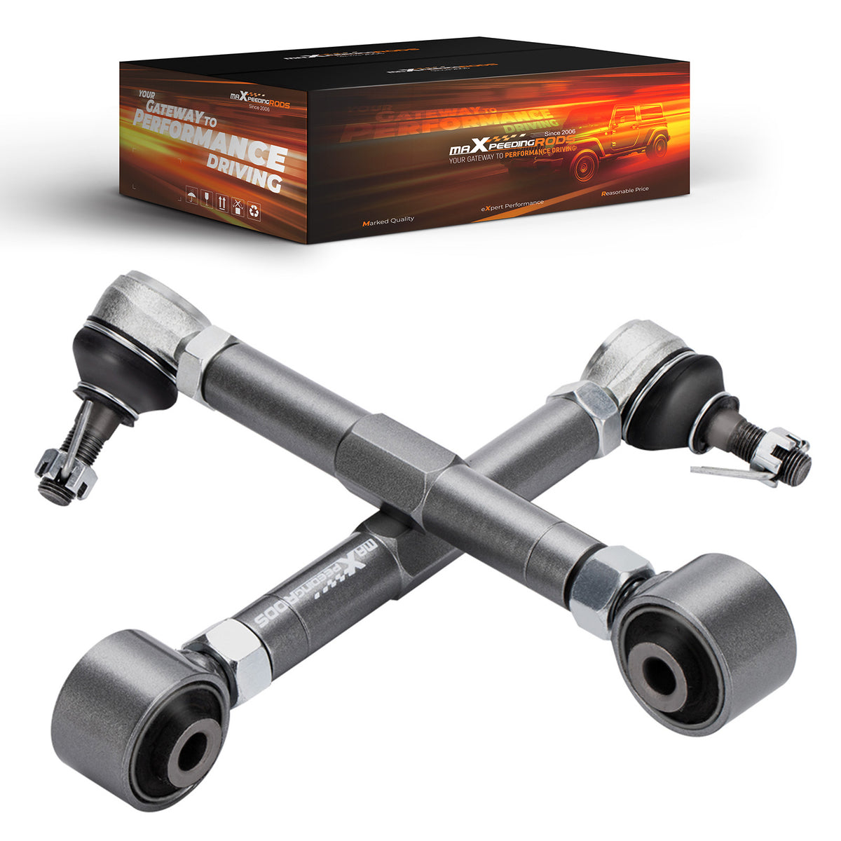 Pair Adjustable Rear Toe Arms Kits compatible For Lexus IS300 GS300 GS400 GS430 2001-2005
