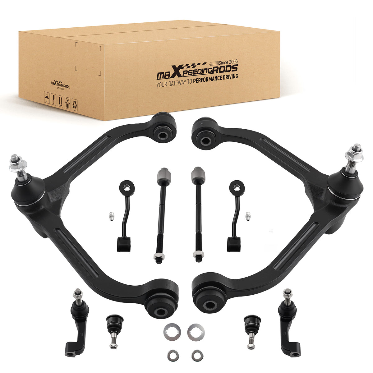 Front Upper Control Arm + Lower Ball Joint + Sway Bar compatible For Jeep Liberty 2002-2004