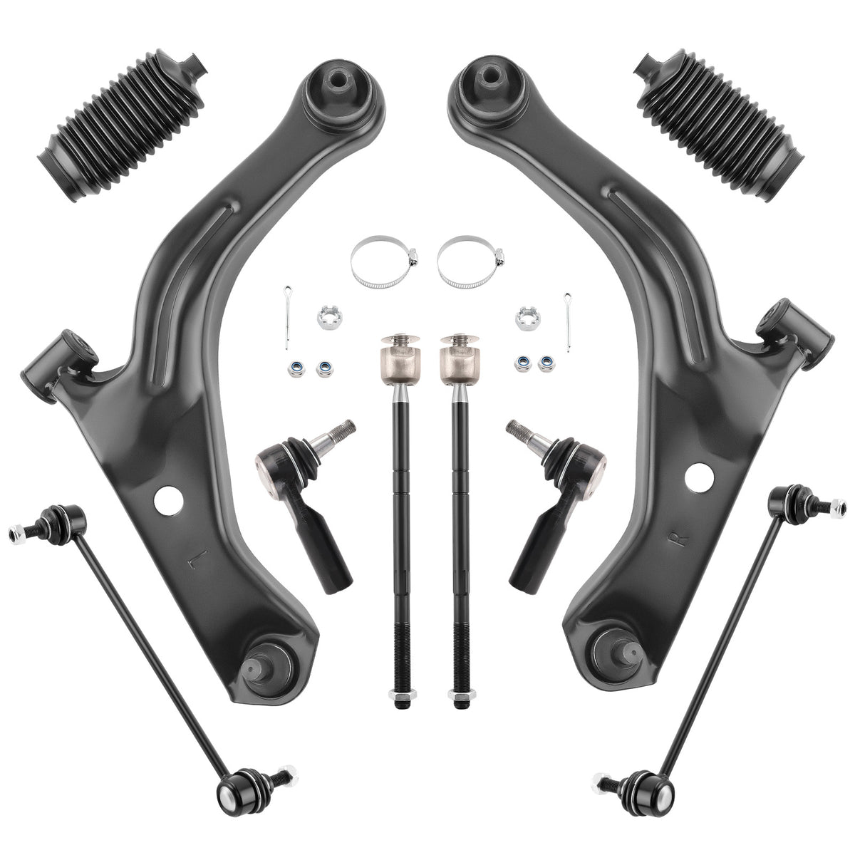 10x Front Lower Control Arm with Ball Joint compatible For Ford Escape 2008 - 2009