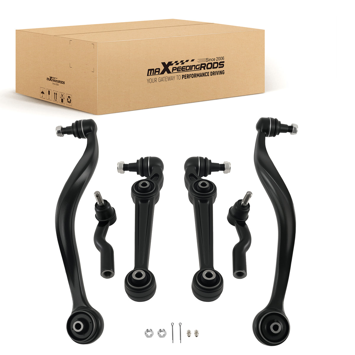 6x Front Lower Forward Rearward Control Arms w/Ball Joint compatible For MAZDA 6 2003-2008