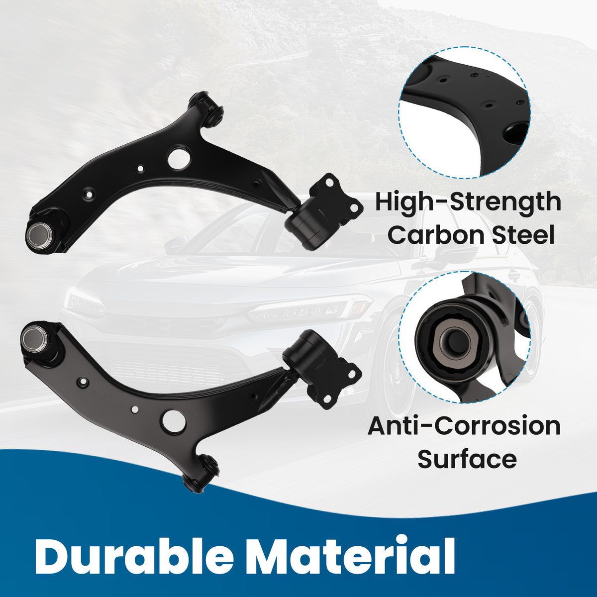 8x Front Lower Control Arms Tie Rods Sway Bars compatible For MAZDA 3 04-09 compatible For MAZDA 5 06-17