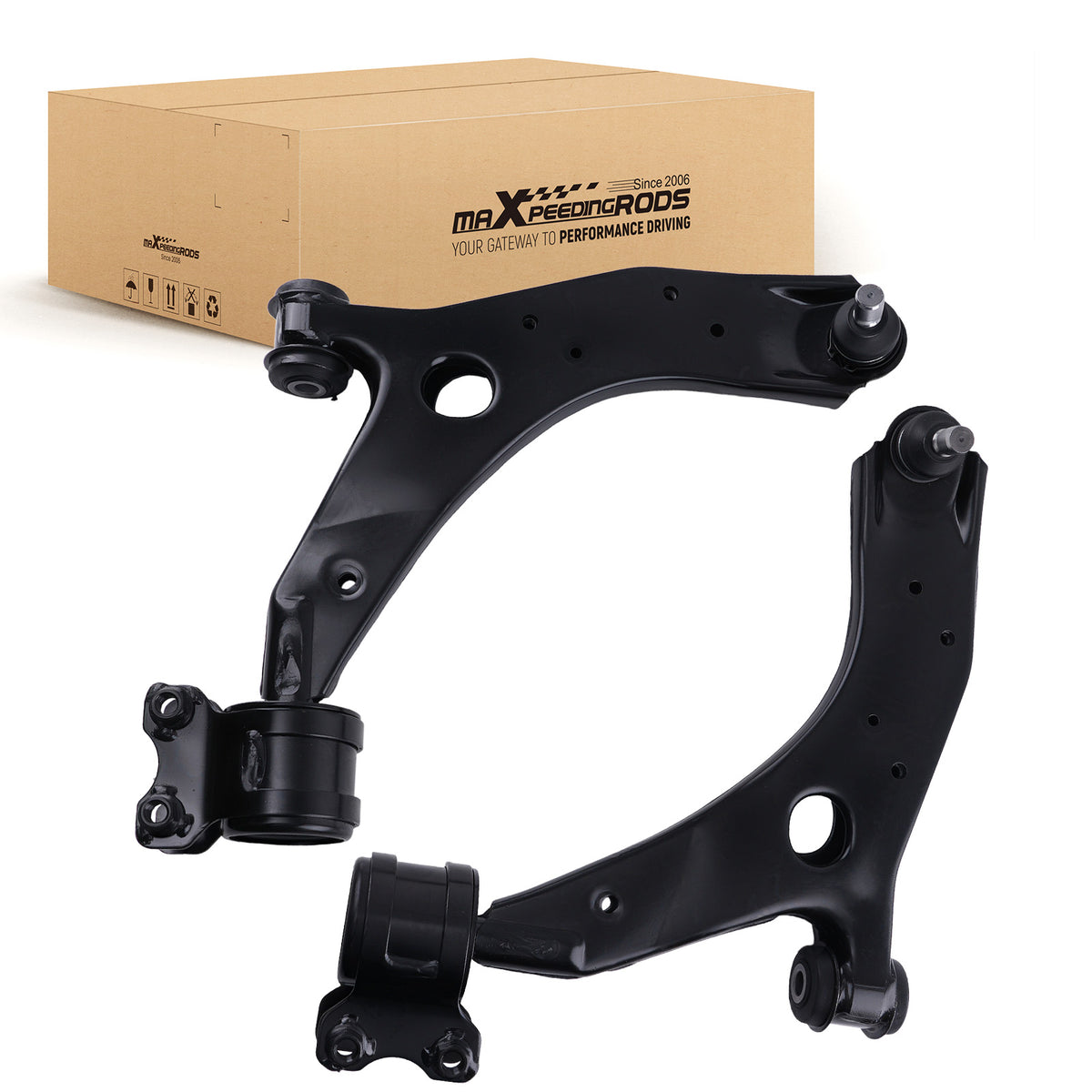 2x Front Lower Control Arm w/ Ball Joint compatible For Mazda 3 2007-2009 K620067 K620068