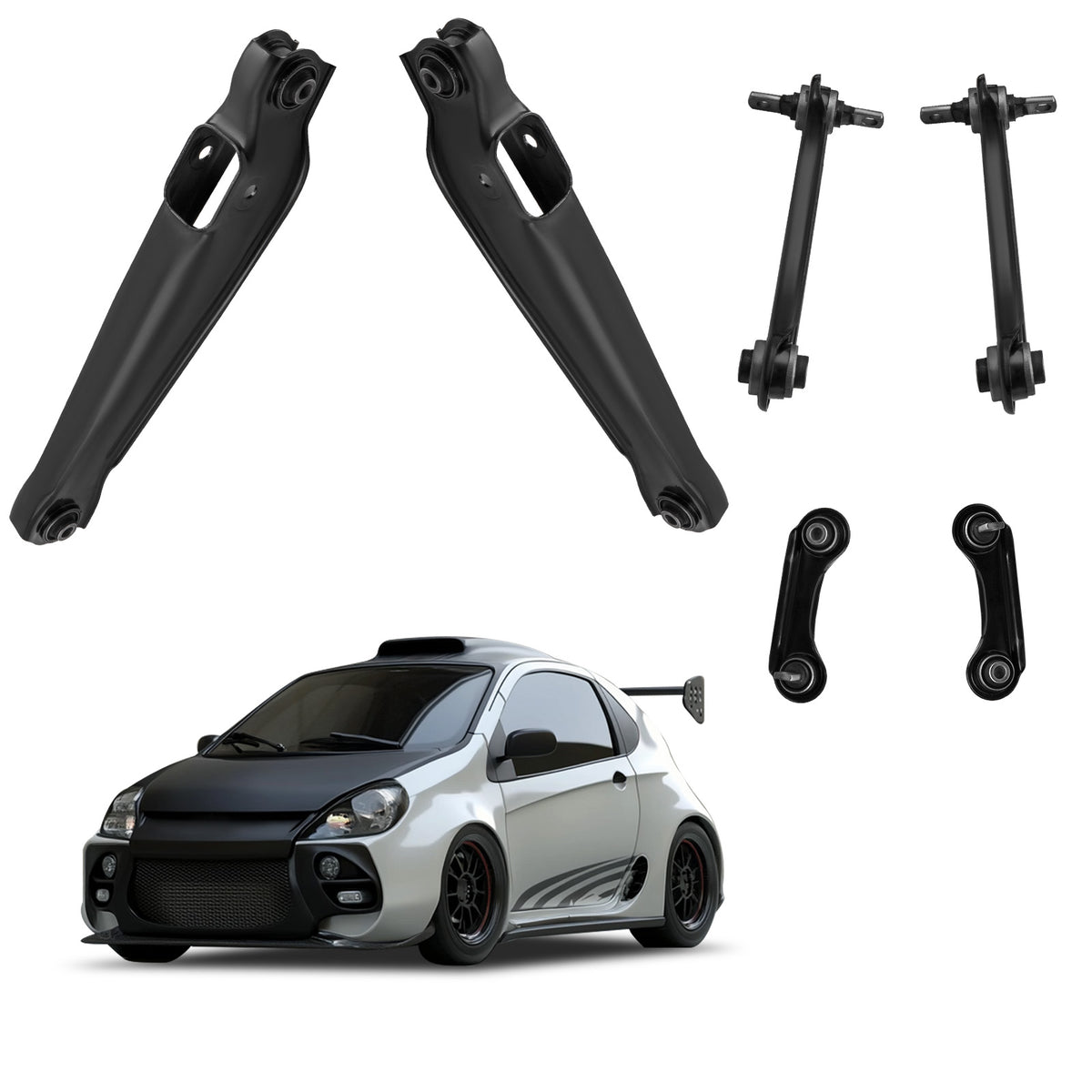 UpperLower Rear Control Arms compatible For Mitsubishi Mirage 1993 1994 1995 1996 2002
