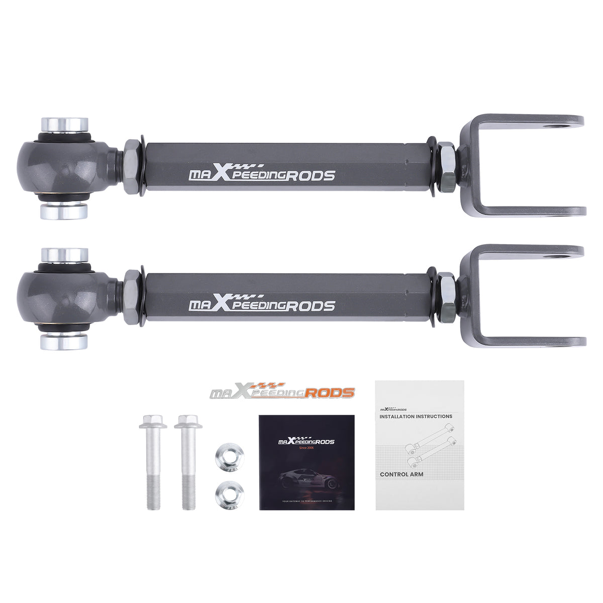 2x Adjustable Rear Toe Trailing Arms Kit For 2015 2016 2017-2023 compatible For Ford Mustang
