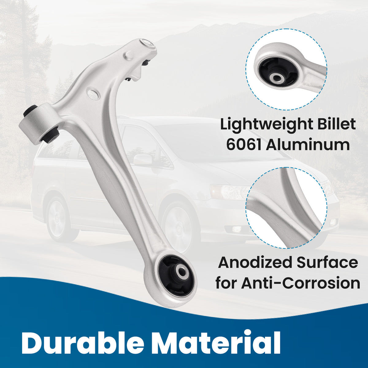 Front Left Lower Control Arm w/Ball Joint Assembly compatible For Honda Odyssey 2005 - 2010
