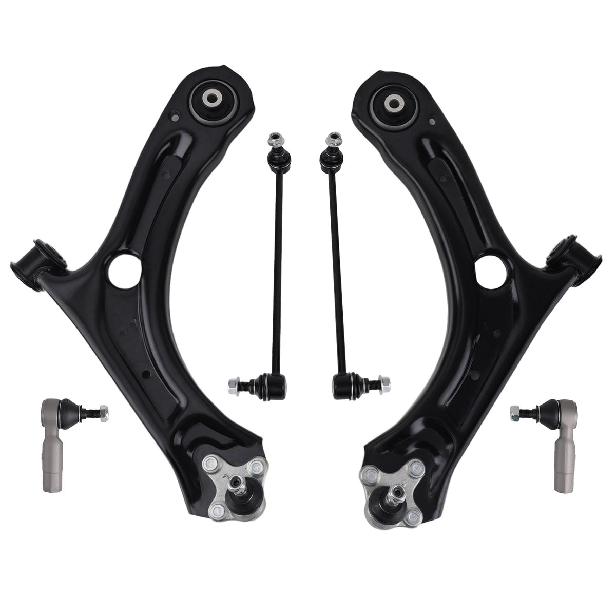 Front Lower Control Arms + Tie Rods Sway Bar Links For 2012-2016 Passat Beetle