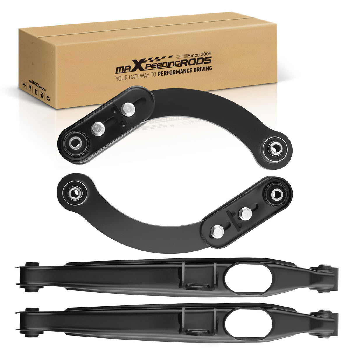 4pc Rear Upper Lower Control Arms For 2007-17 compatible For Jeep Compass Patriot compatible For Dodge Caliber