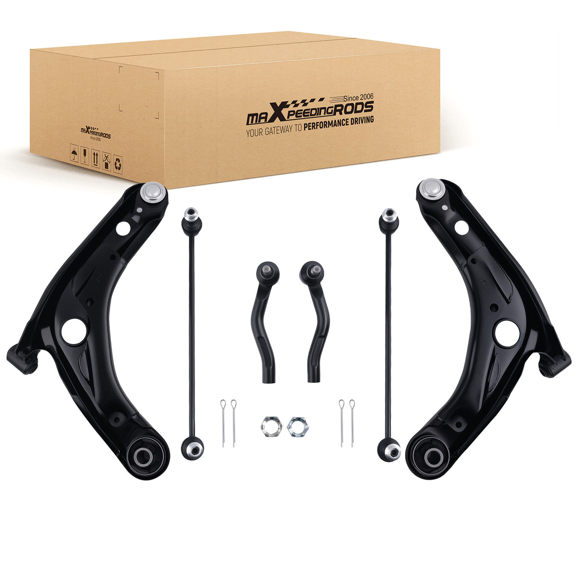 6x Front Lower Control Arm +Ball Joint compatible For Toyota Prius C 2012-2019 compatible For Yaris 07-14