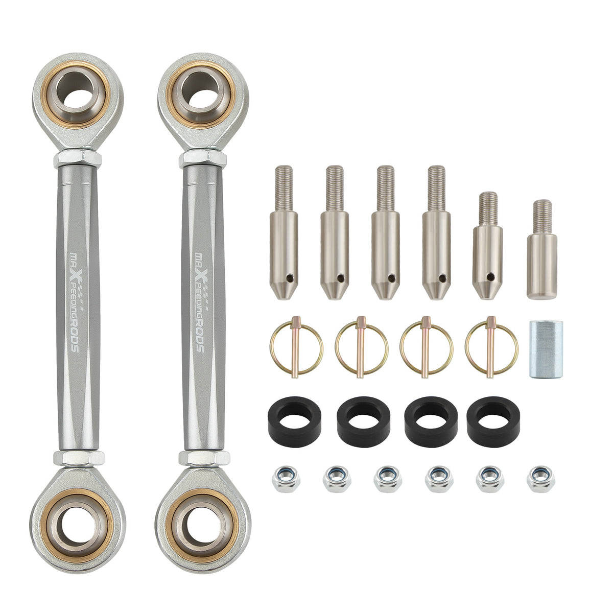 Adjustable Front Sway Bar End Links 2.5-6" Lift compatible For Jeep Wrangler JK JL 2007-21