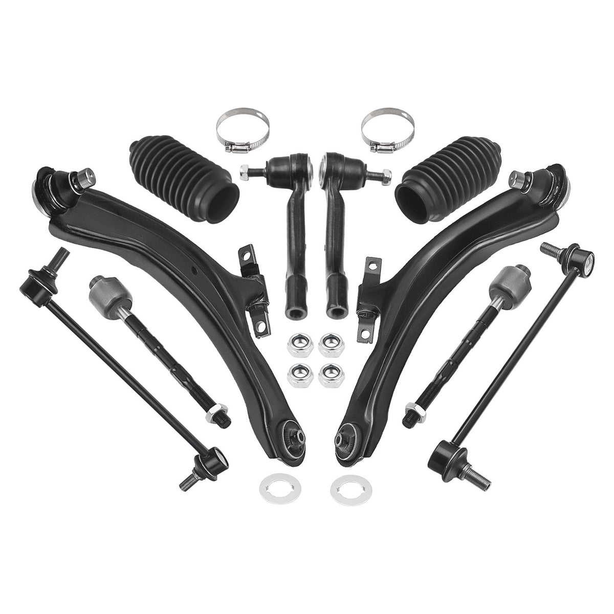 10 Pcs Front Lower Control Arm Assembly compatible For Nissan Rogue 2008-2013 2015 K621452