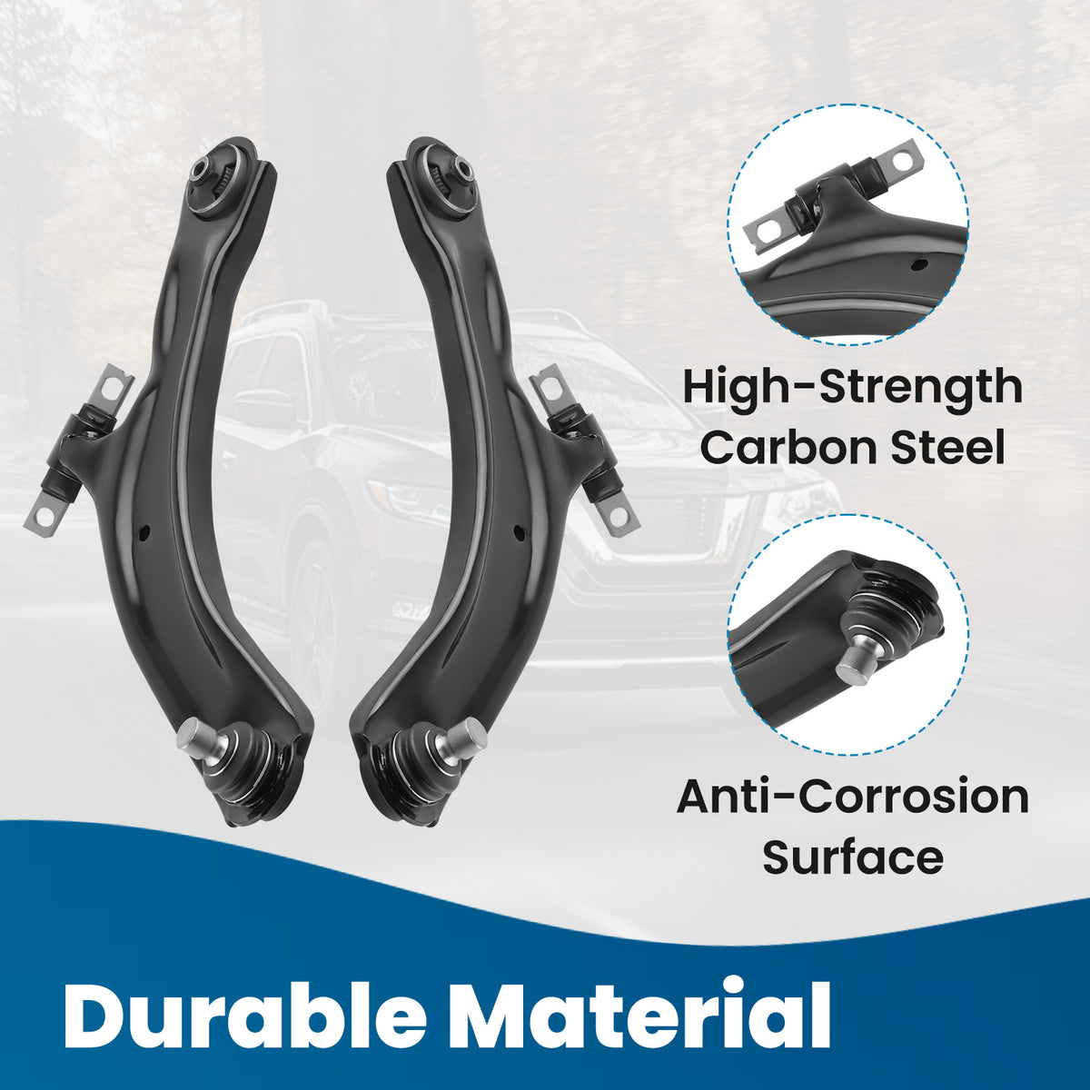 10 Pcs Front Lower Control Arm Assembly compatible For Nissan Rogue 2008-2013 2015 K621452