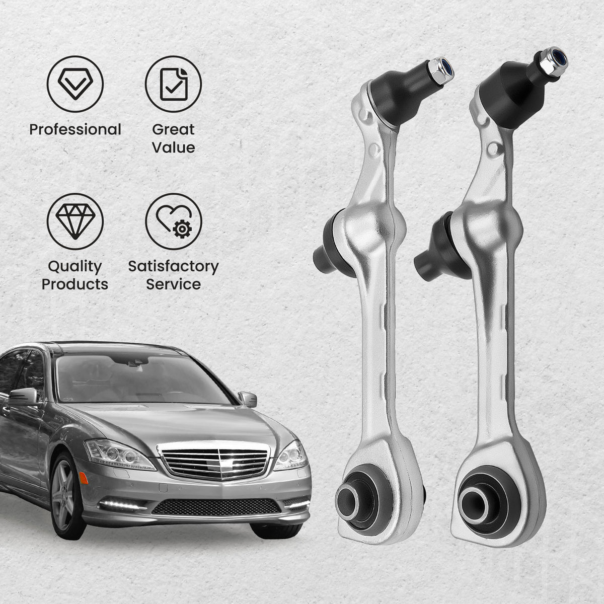 Compatible For MERCEDES-BENZ S600 2007-2012 Front Lower Rearward Control Arm Left and Right