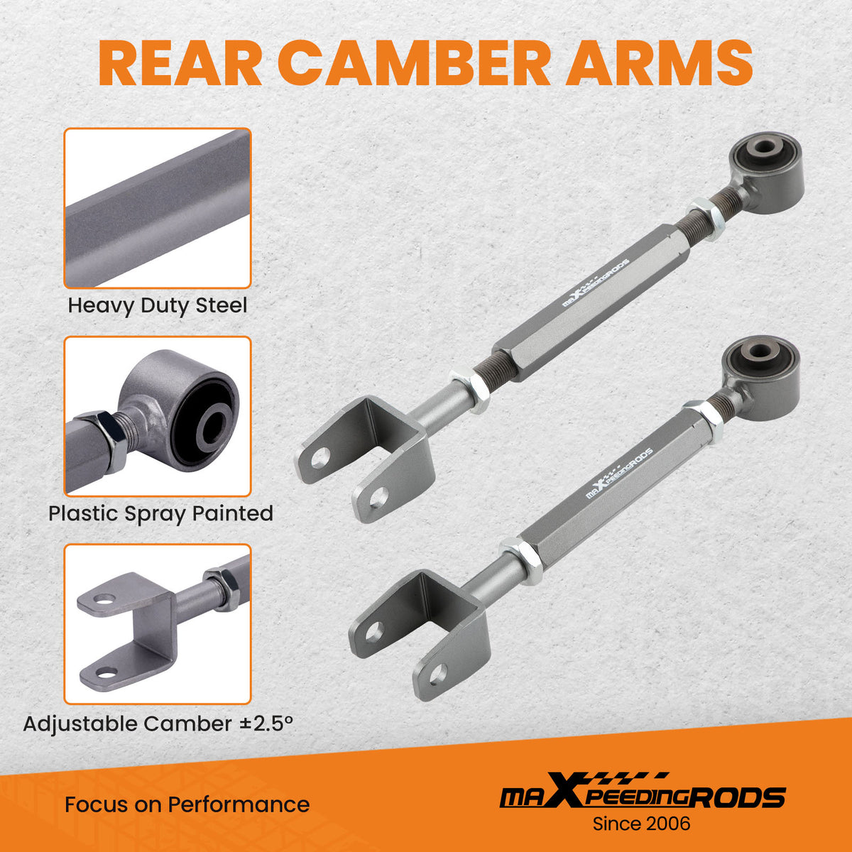 Rear Upper Adjustable Camber Control Arm compatible For Dodge Journey Avenger Sebring 09 10