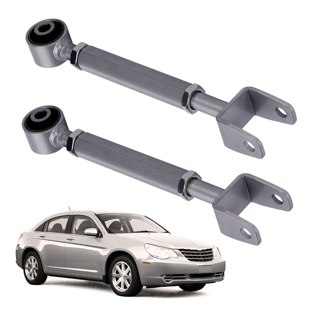 Pair Rear Adjustable Camber Control Arms Kit compatible For Dodge Journey 2009-2010