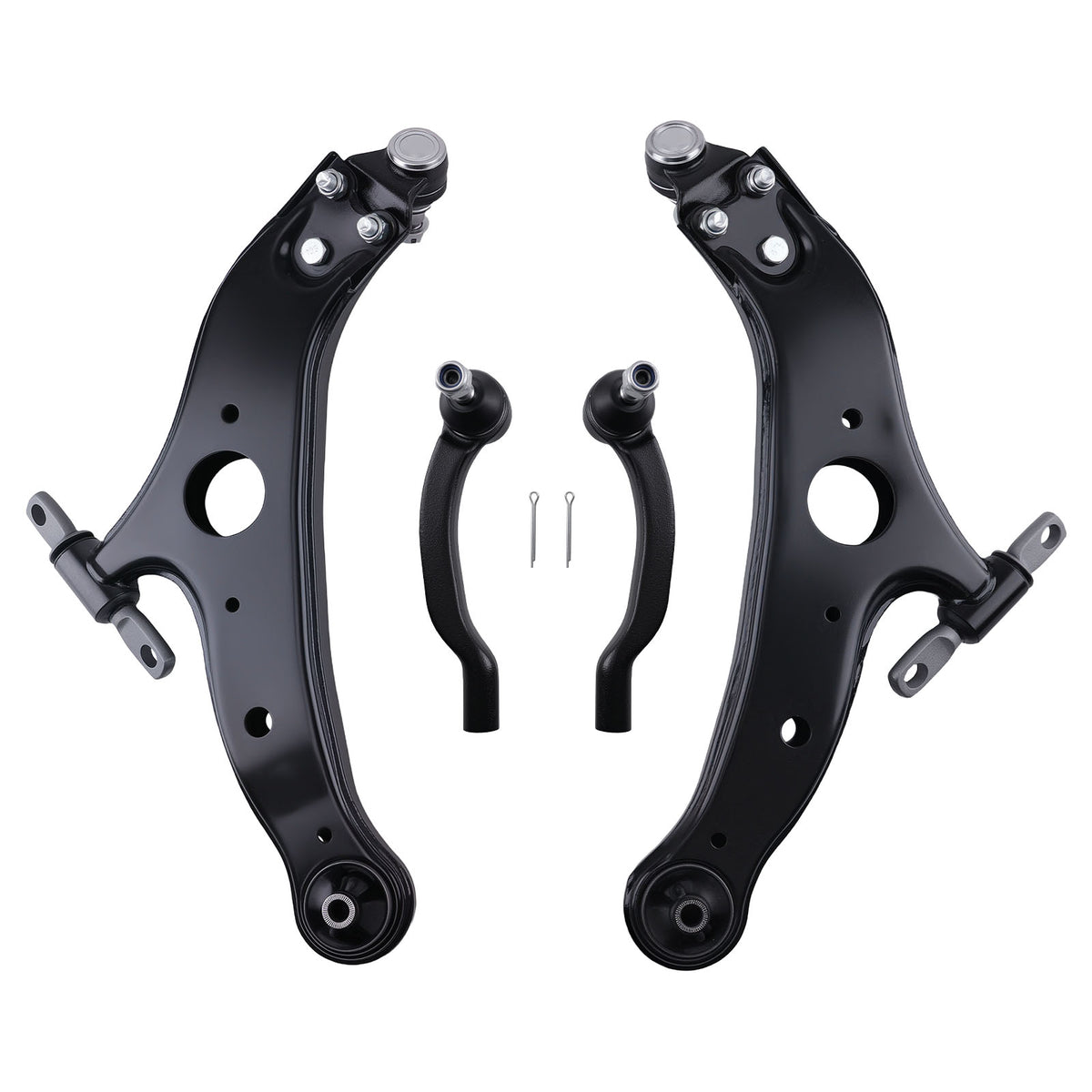 4x Front Lower Control Arm Ball Joint Tie Rod End compatible For Toyota Sienna 2004-2010