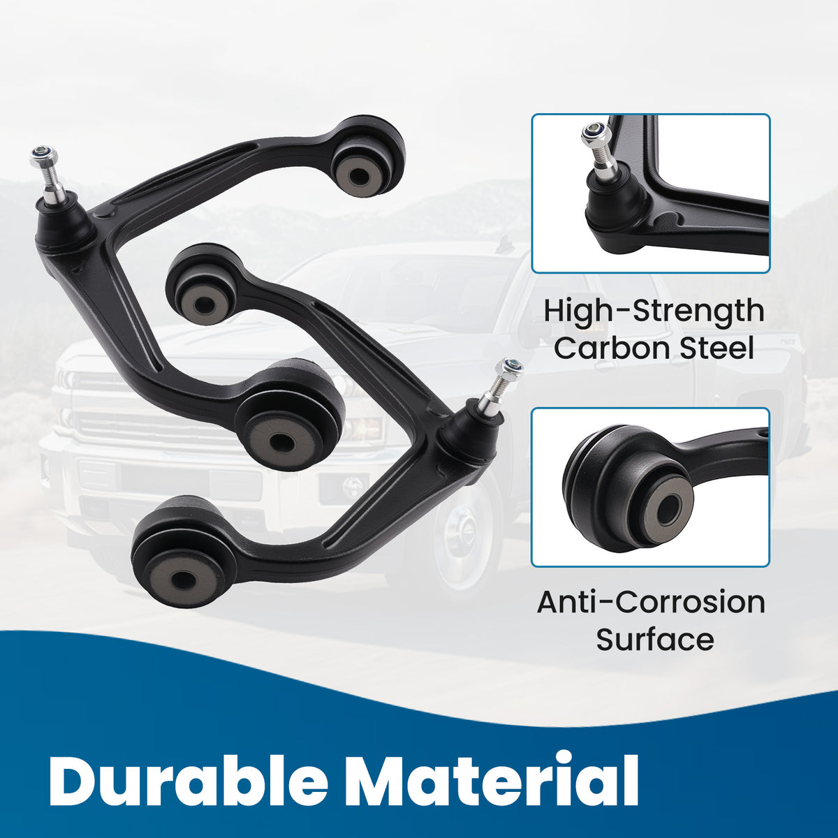 10x Front Upper Control Arms Ball Joints For 2011 - 2019 compatible For Chevy Silverado 3500 HD