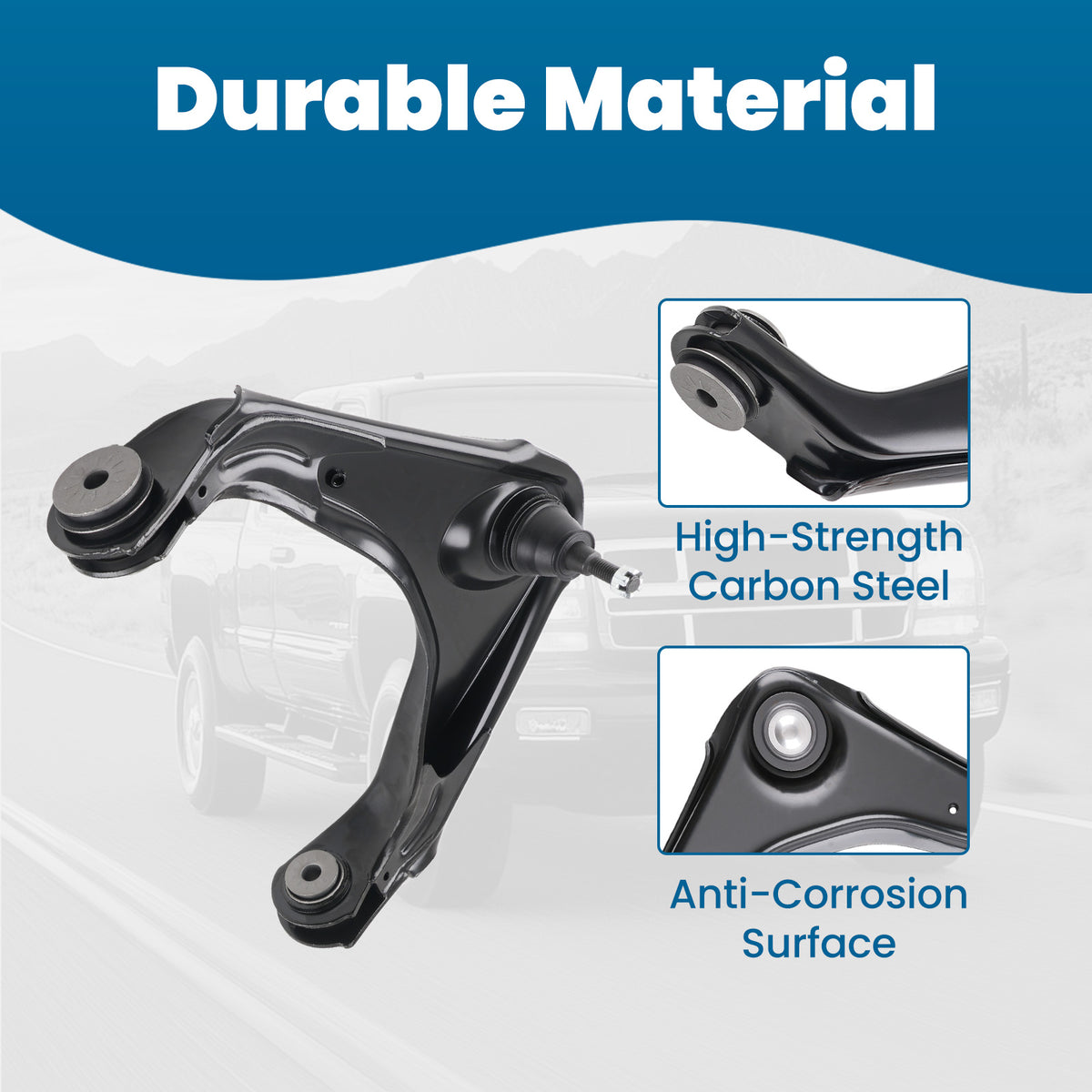 Front Upper Control Arms Ball Joints compatible For Chevrolet Silverado 2500 HD compatible For Hummer H2