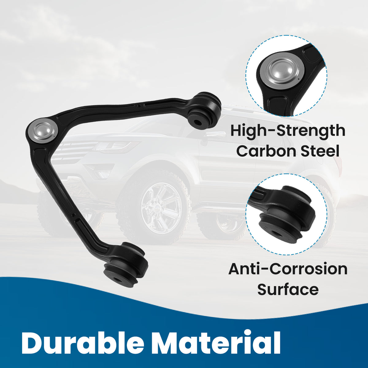 Front Upper Control Arm w/Ball Joint For 1999 2000-2006 compatible For GMC Sierra Compatible For Yukon XL 1500