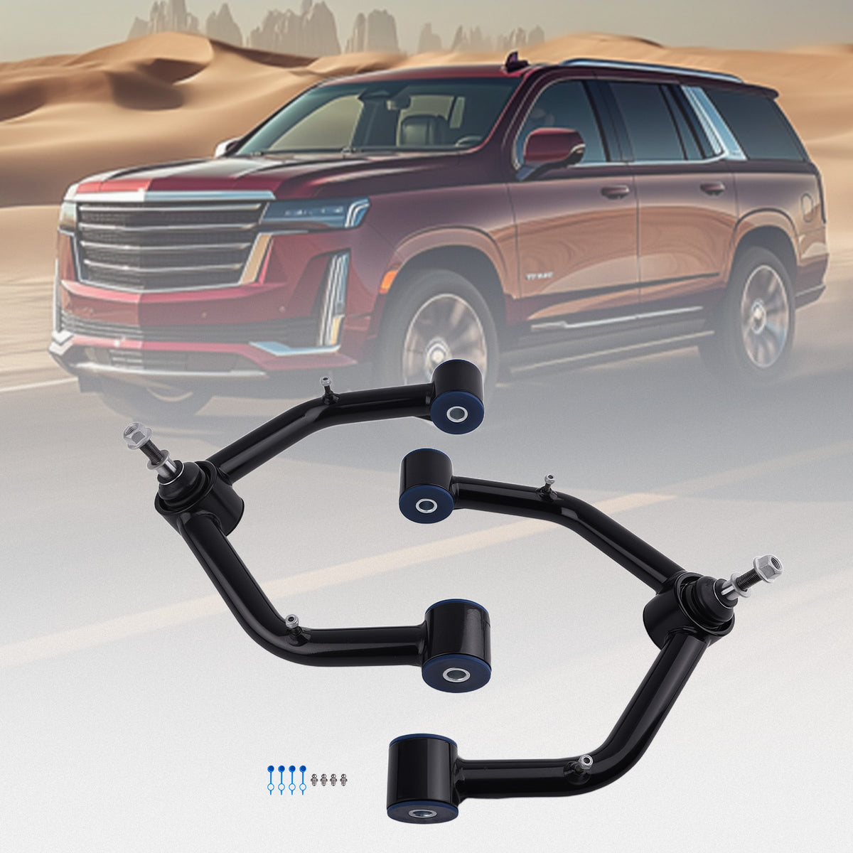 2x Front Upper Control Arms 2-4" Lift For 1999-2006 compatible For Chevy Silverado 1500 compatible For Sierra