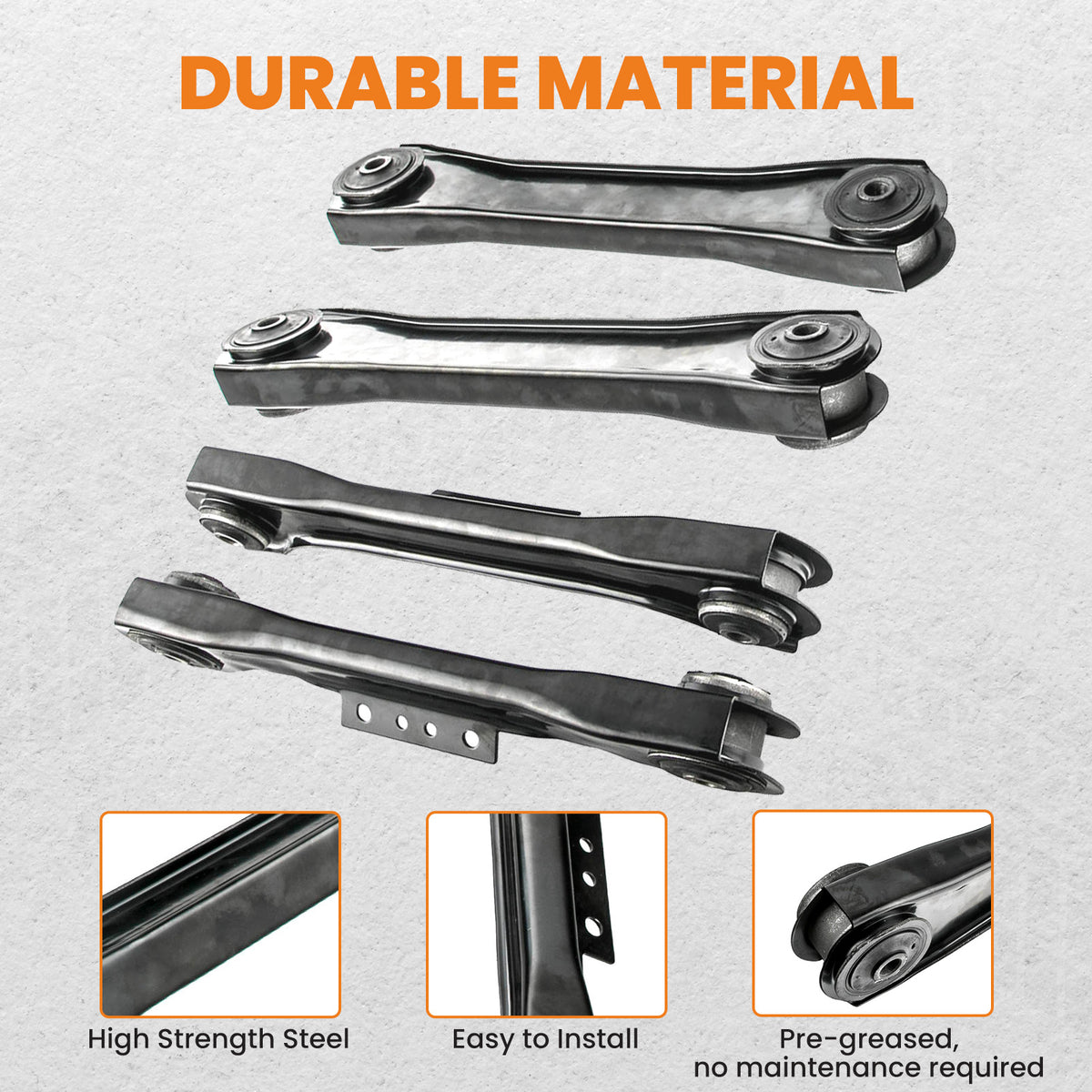 4pcs Rear Upper Lower Control Arms Left & Right Kit compatible For Jeep Wrangler 97-06