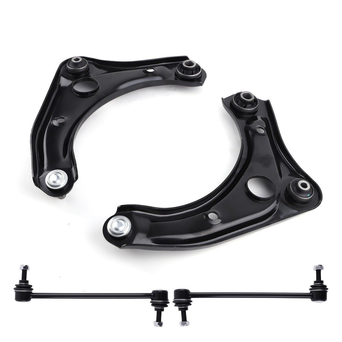 Front Lower Control Arms w/Ball Joints Sway Bars Kit compatible For Nissan Versa  Note Micra