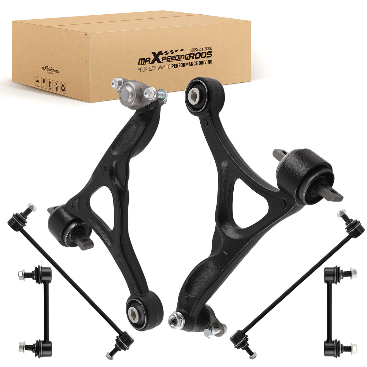 8x Front Lower LH RH Control Arm w/Ball Joint compatible For VOLVO XC90 2003-2014 K640446