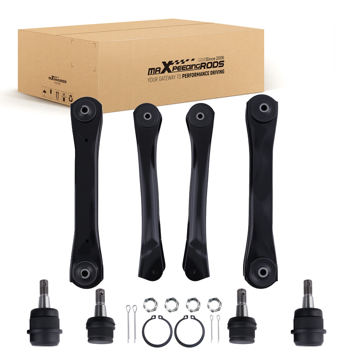 8pc Front UpperLower Control Arm Ball Joint For 1997 - 2006 compatible For Jeep Wrangler TJ