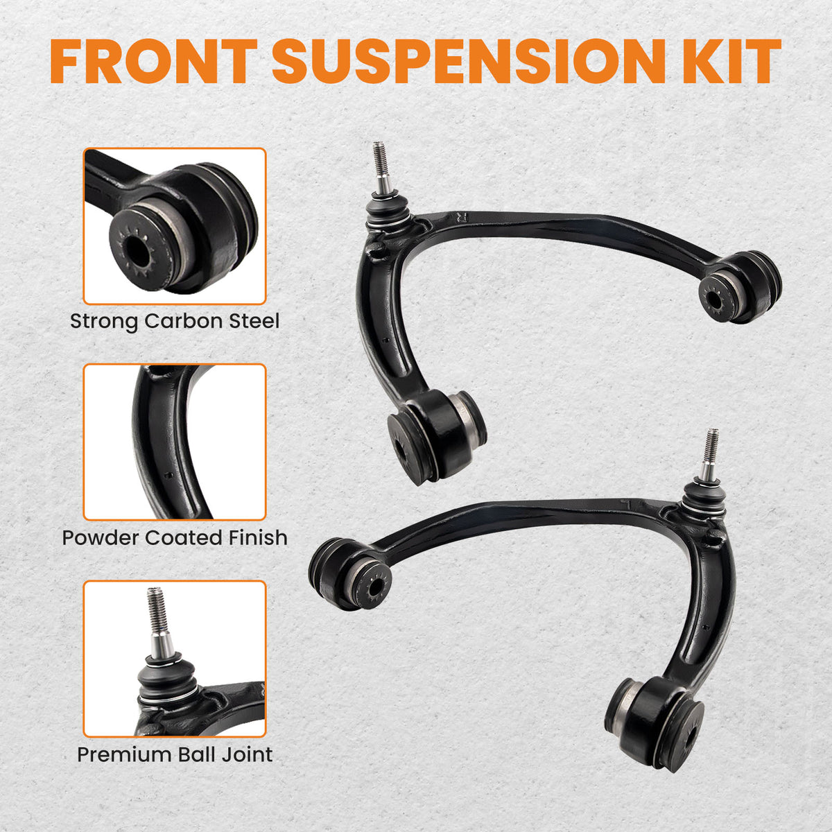 12 Pcs Front Upper Control Arm &amp; Tie Rod Sway Bar compatible For Silverado Sierra
