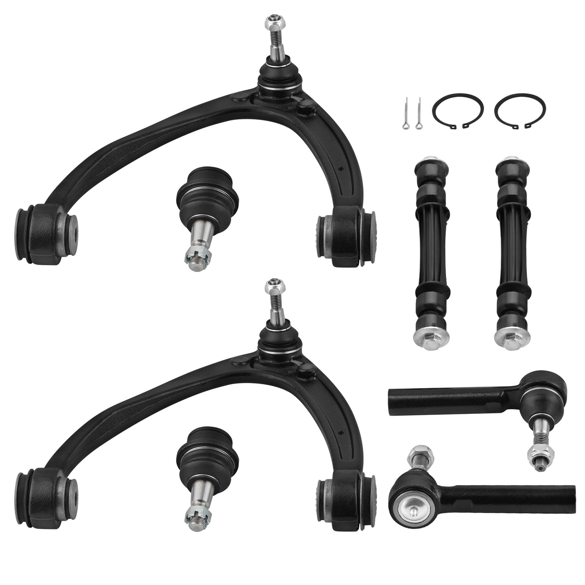 8x Front Upper Control Arm Sway Bar Kit compatible For Chevy Silverado 1500 compatible For Tahoe 2007-2013