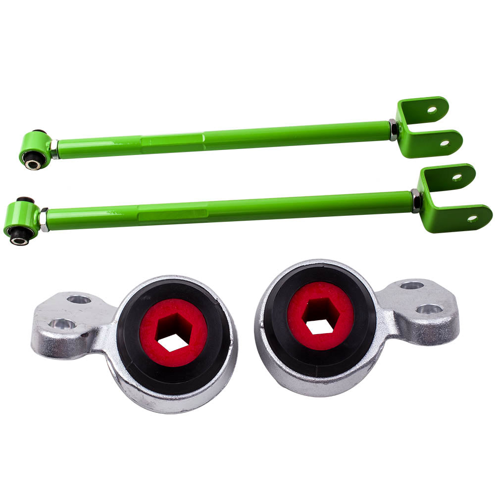 Compatible For BMW E46 Rear Lower Control Arms Camber Green and Front Control Arm Bushings