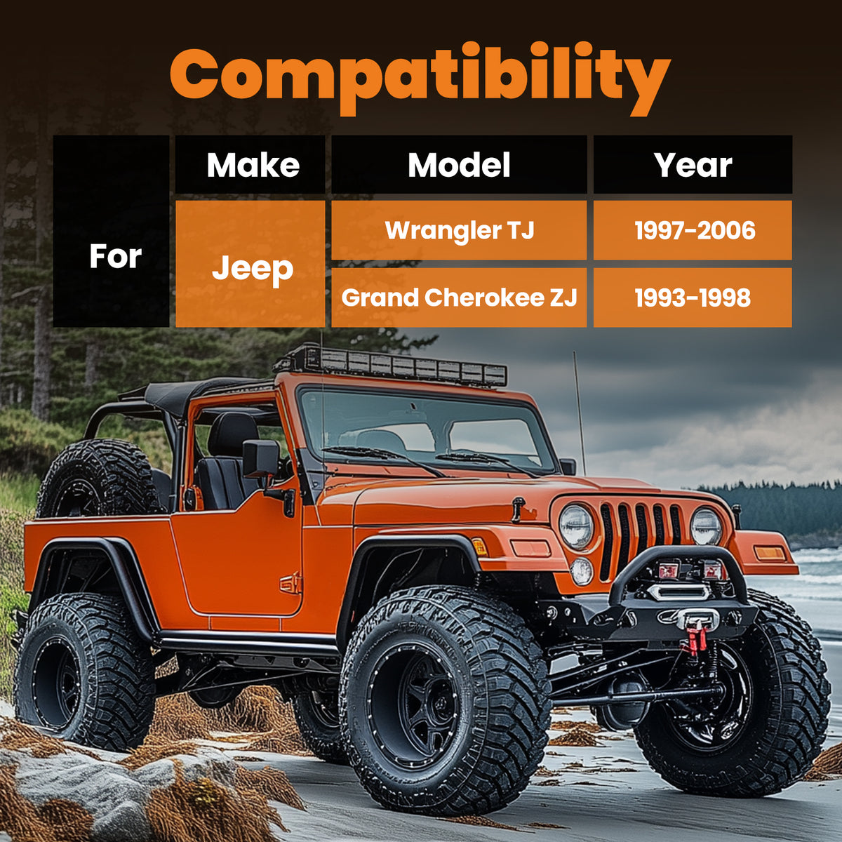 Complete Adjustable Rear Upper Control Arms compatible For Jeep Wrangler TJ Grand Cherokee