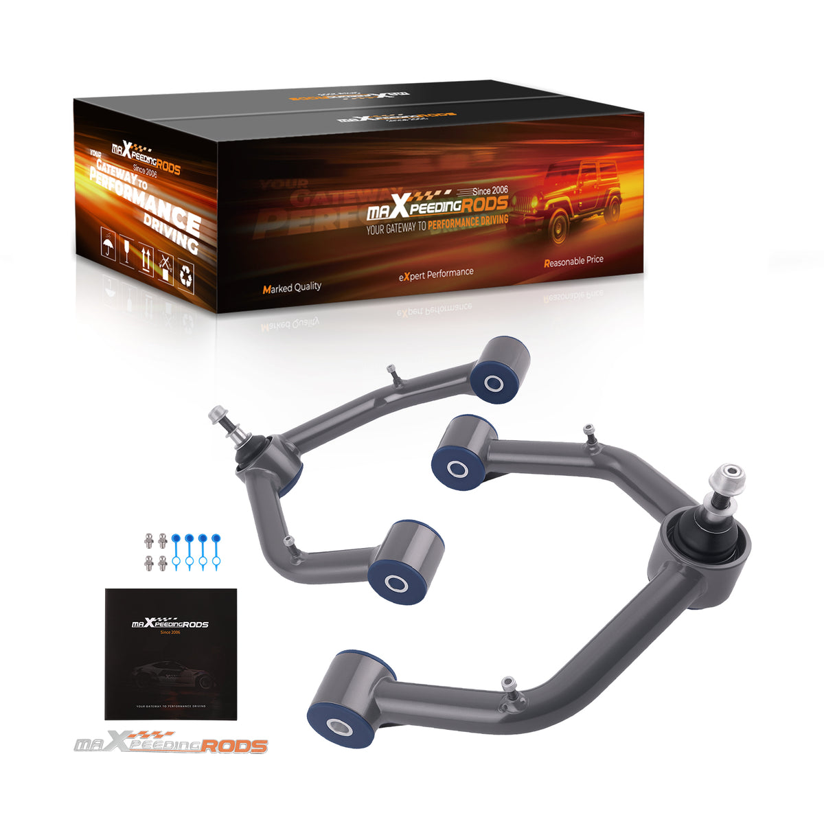 Front Upper Control Arms 2-4 Lift compatible For Chevrolet Silverado Sierra 4X4 1999-2006