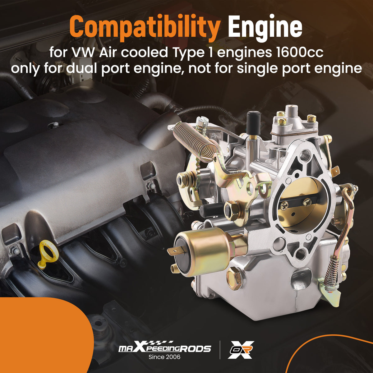 39 Pict-3 Carburetor compatible For VW Beetles 1971-1979 Dual Port 1600cc Electric Choke