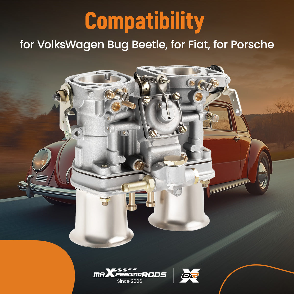 2-Barrel 40 IDF Carburetor compatible For Volkswagen Beetle compatible For Daewoo Jaguar Porsche Carb