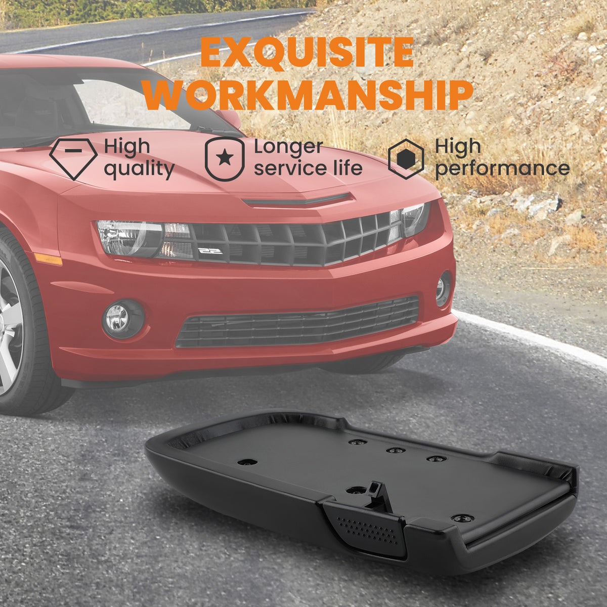 Console Door Lid Armrest FitFor compatible For Camaro / Firebird 1997-02 10421355 Black New