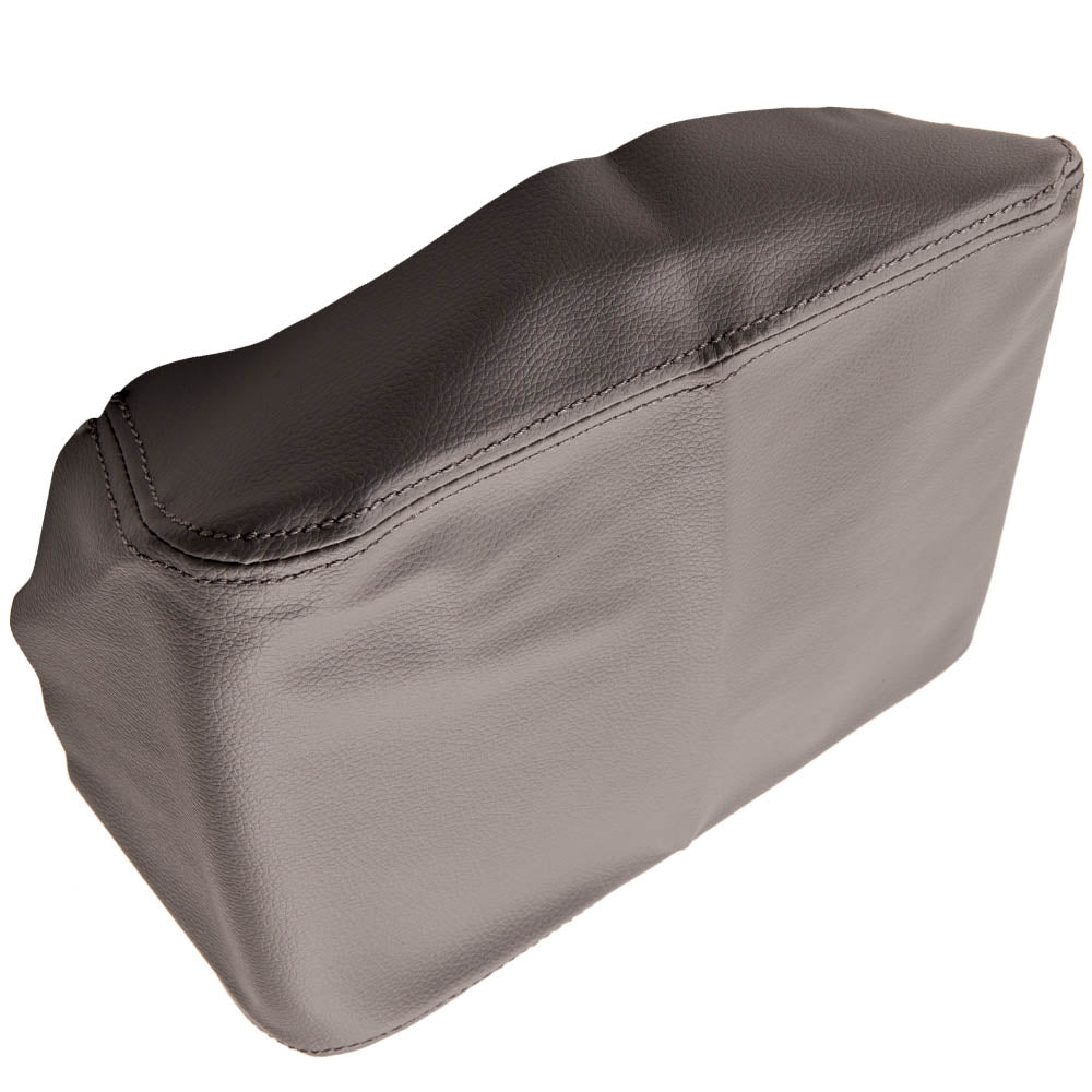 1xGray Leather Center Console Armrest Lid Cover compatible for Toyota Tacoma 2005-2015