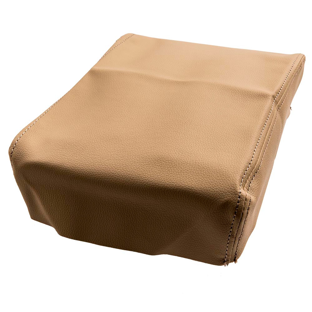 New Beige Leather Center Console Armrest Lid Cover compatible for Toyota Tacoma 2005-15